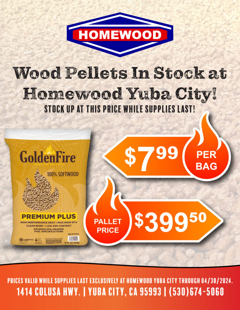 Valid while supplies last, exclusively at Homewood Yuba City through 04/30/2024.