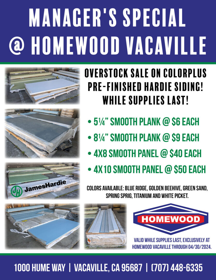 Valid while supplies last, exclusively at Homewood Vacaville through 04/30/2024.