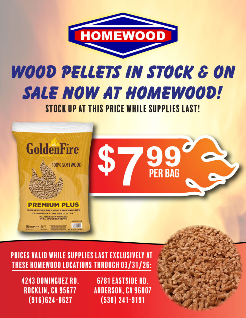 Valid exclusively at Anderson and Rocklin locations while supplies last through 03/31/2026. 