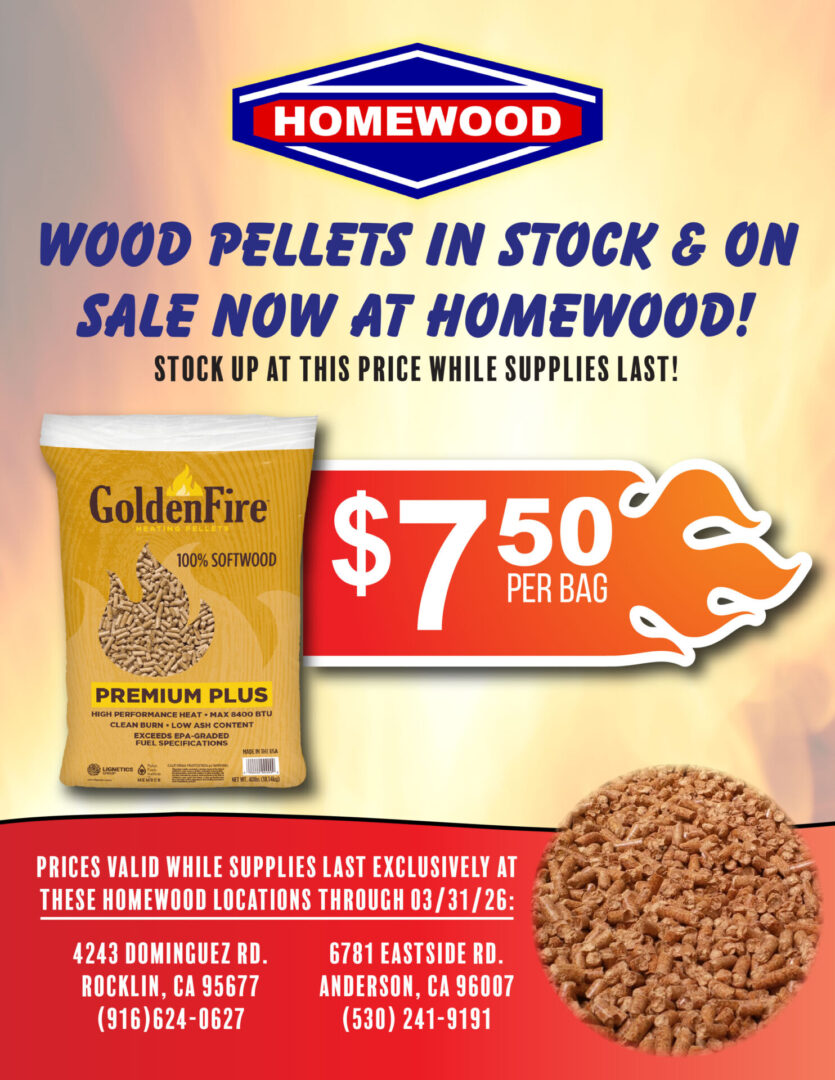 Valid exclusively at Anderson and Rocklin locations while supplies last through 03/31/2026. 