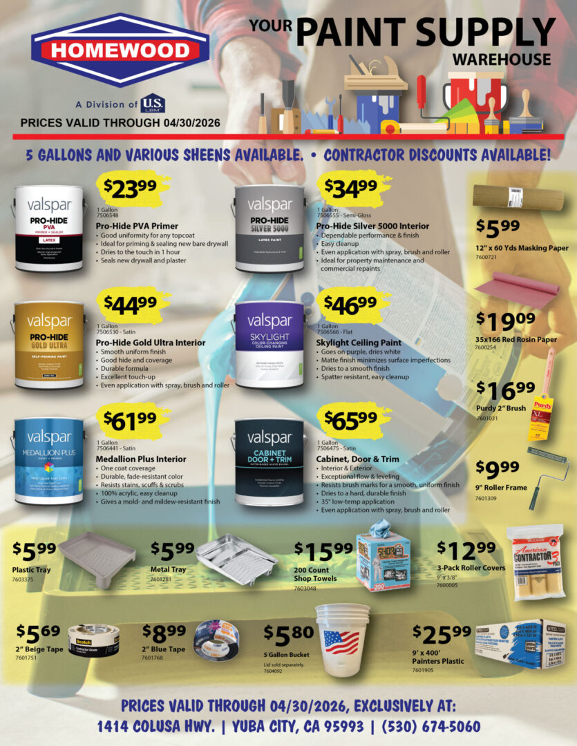 Valid exclusively at Homewood Yuba City, while supplies last through 04/30/2026.